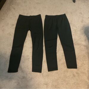 Time and Tru Black Kids Stretch Leggings Duo